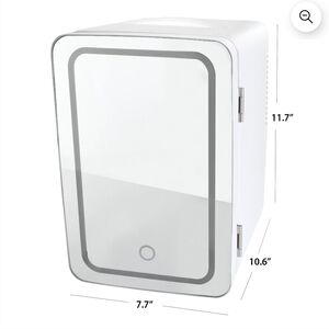 LED Lighted Mirror,4L Mini Portable Fridge
